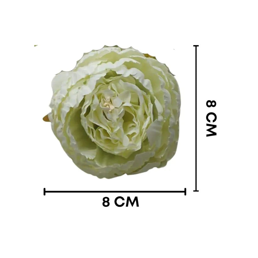 SATYAM KRAFT 6 Pcs Artificial Fabric Rose Flower Heads | Handmade Peony Style Flowers for DIY Crafting, Gift Packing, Bouquet Making, Wedding, Home & Event Decoration